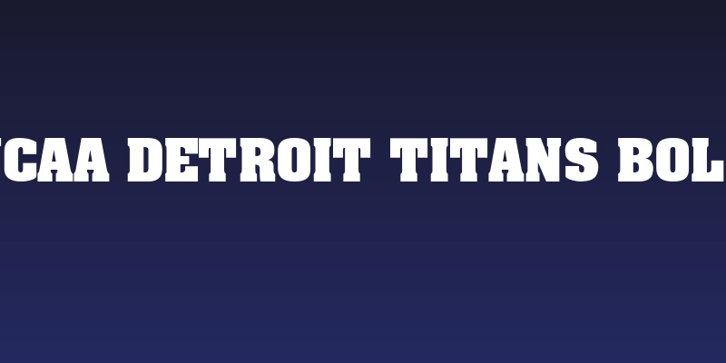 NCAA Detroit Titans Bold Social Header