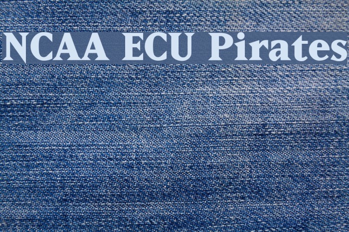 NCAA ECU Pirates Font examples