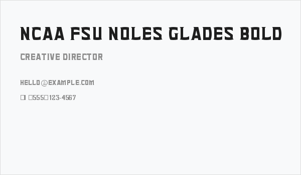 NCAA FSU Noles Glades Bold Business Card