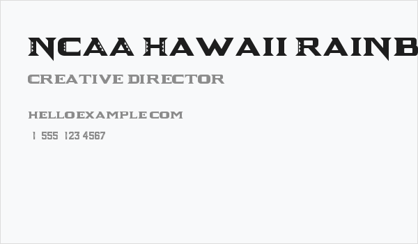 NCAA Hawaii Rainbow Warriors Business Card