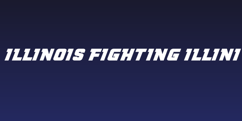 NCAA Illinois Fighting Illini Bold Social Header