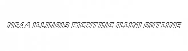 NCAA Illinois Fighting Illini Outline  免费字体下载