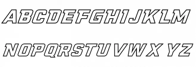 NCAA Illinois Fighting Illini Outline 字体 大写