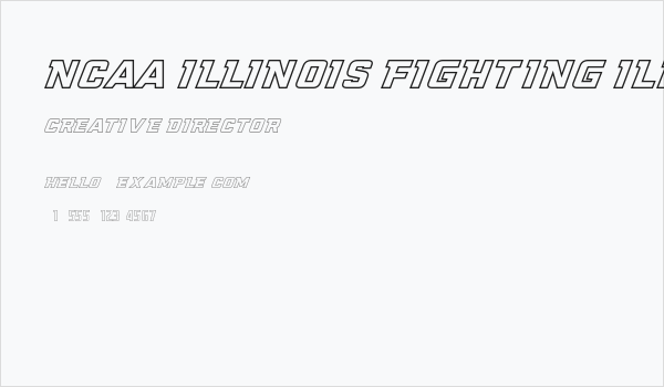 NCAA Illinois Fighting Illini Outline Business Card