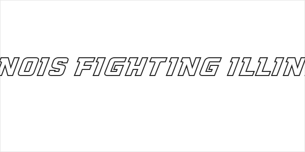 NCAA Illinois Fighting Illini Outline Logo