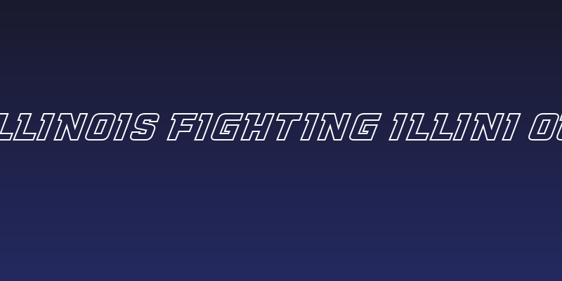 NCAA Illinois Fighting Illini Outline Social Header