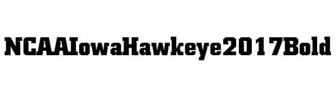 NCAA Iowa Hawkeye 2017 Bold  フリーフォントのダウンロード