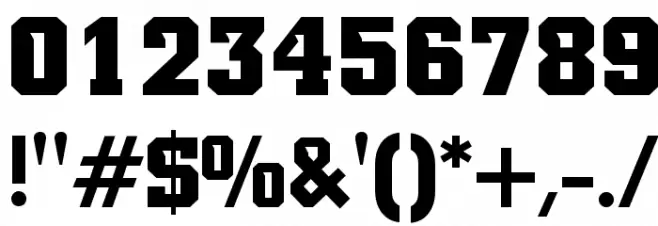 NCAA Iowa Hawkeye 2017 Bold Font OTHER CHARS