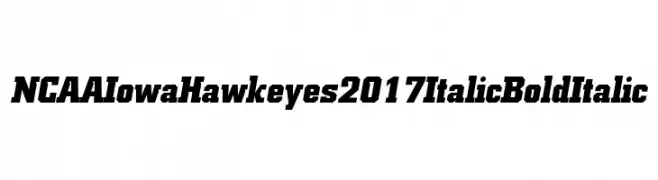NCAA Iowa Hawkeyes 2017 Italic BoldItalic  Fuentes Gratis Descargar