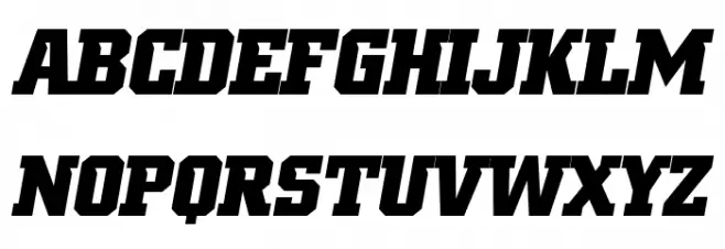 NCAA Iowa Hawkeyes 2017 Italic BoldItalic خط أحرف كبيرة