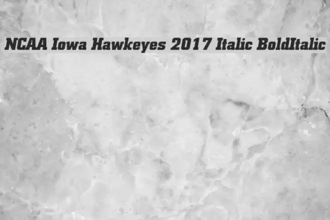 NCAA Iowa Hawkeyes 2017 Italic BoldItalic Polices examples