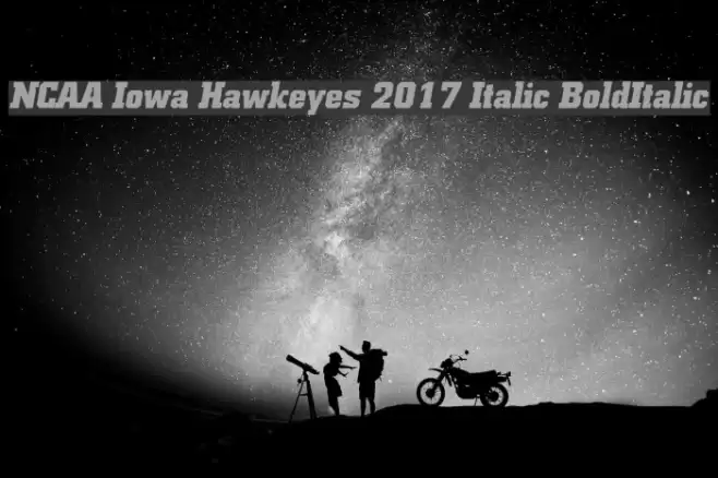 NCAA Iowa Hawkeyes 2017 Italic BoldItalic Polices examples