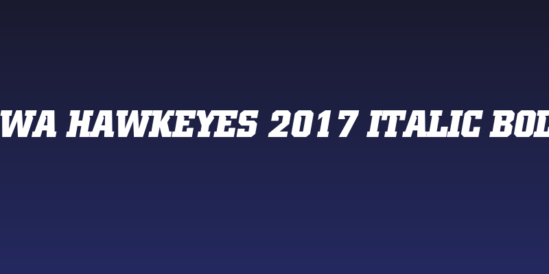 NCAA Iowa Hawkeyes 2017 Italic BoldItalic Social Header