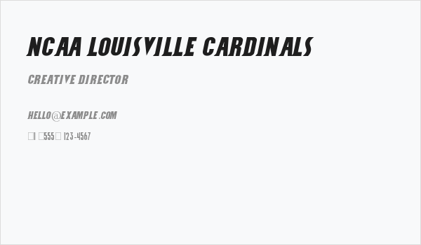 NCAA Louisville Cardinals Business Card