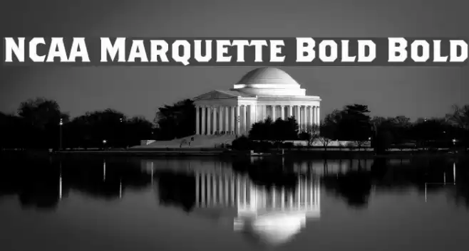 NCAA Marquette Bold Bold Font examples