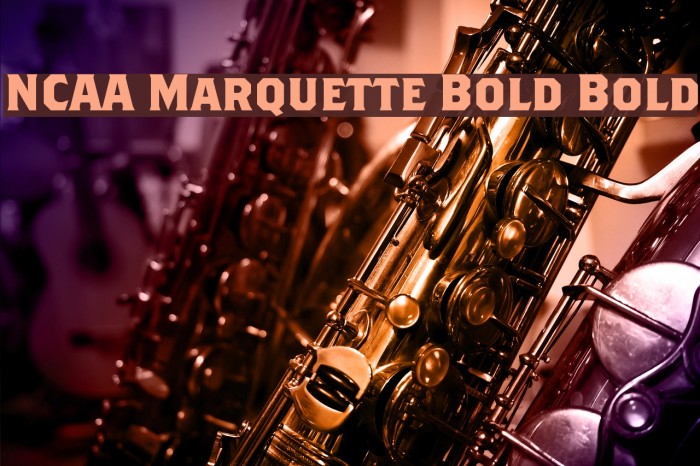 NCAA Marquette Bold Bold Font examples