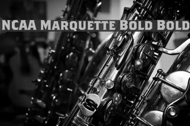 NCAA Marquette Bold Bold Font examples