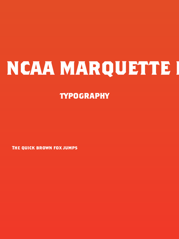 NCAA Marquette Bold Bold Poster