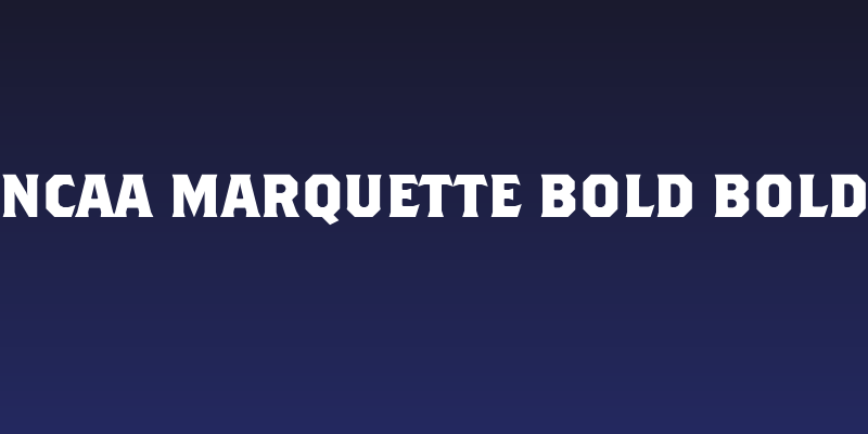 NCAA Marquette Bold Bold Social Header