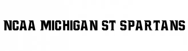 NCAA Michigan St Spartans  les polices de caractères gratuit tlcharger