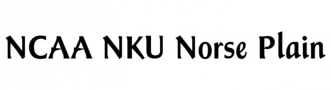 NCAA NKU Norse Plain  Frei Schriftart Herunterladen