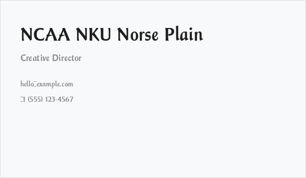 NCAA NKU Norse Plain Business Card