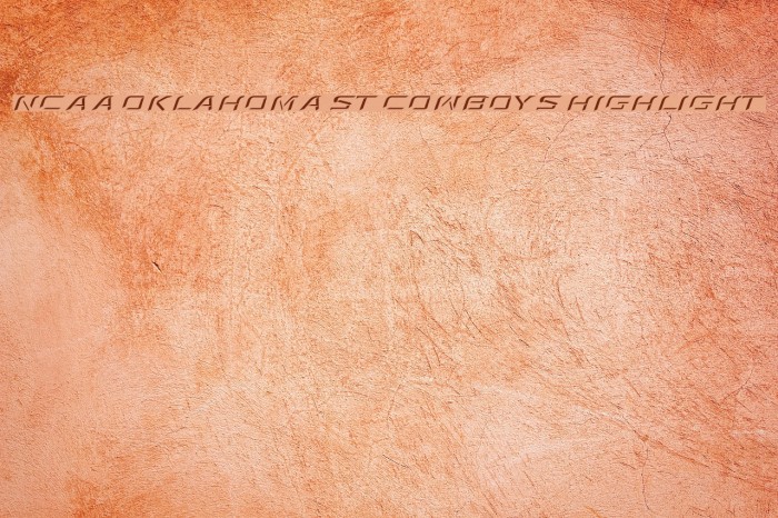 NCAA Oklahoma St Cowboys Highlight Font examples