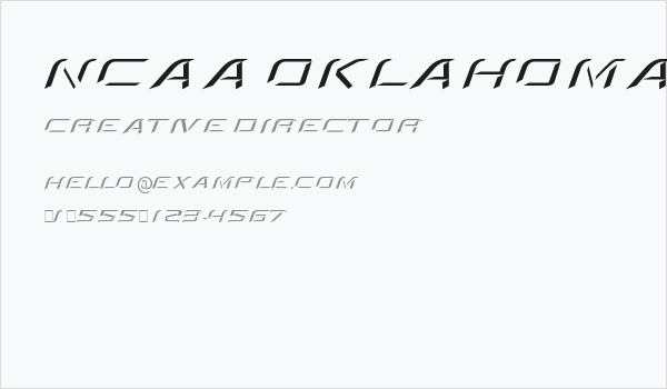 NCAA Oklahoma St Cowboys Highlight Business Card
