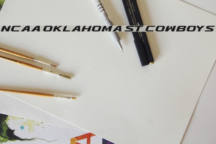 NCAA Oklahoma St Cowboys フォント examples