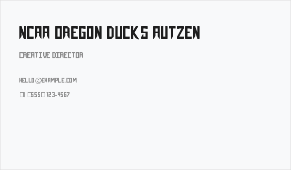 NCAA Oregon Ducks Autzen Business Card