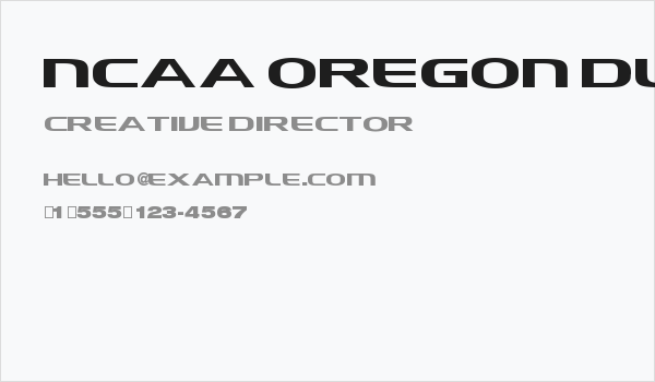 NCAA Oregon Ducks Business Card