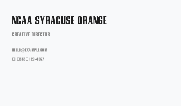 NCAA Syracuse Orange Business Card