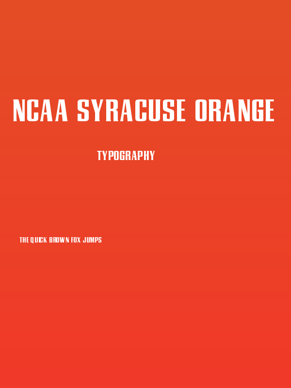 NCAA Syracuse Orange Poster