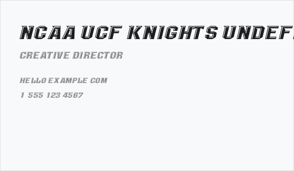 NCAA UCF Knights Undefined Business Card