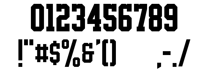 NCAA UCLA Bruins 2017 Condensed Font OTHER CHARS