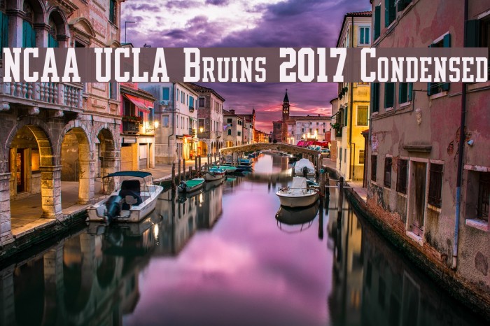 NCAA UCLA Bruins 2017 Condensed Font examples