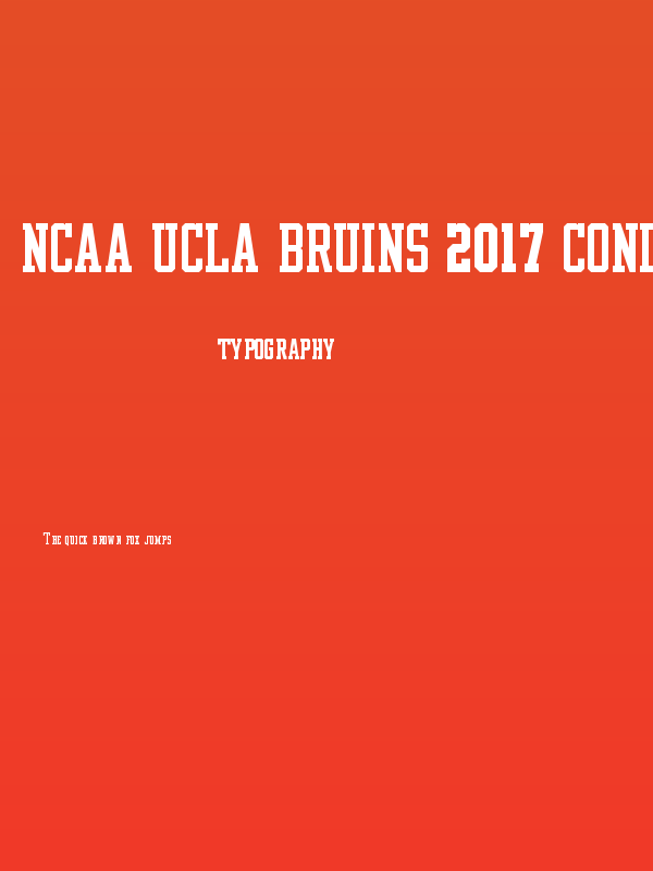 NCAA UCLA Bruins 2017 Condensed Poster