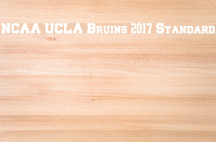 NCAA UCLA Bruins 2017 Standard Font examples
