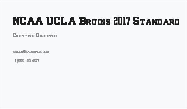 NCAA UCLA Bruins 2017 Standard Business Card