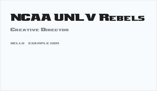 NCAA UNLV Rebels Business Card