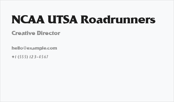 NCAA UTSA Roadrunners Business Card