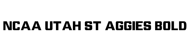 NCAA Utah St Aggies Bold Font