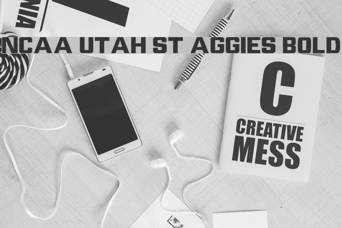NCAA Utah St Aggies Bold Font examples