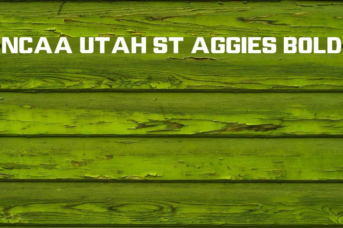 NCAA Utah St Aggies Bold Font examples