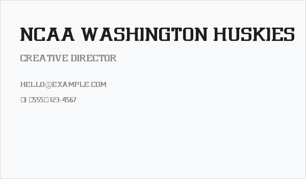 NCAA Washington Huskies Business Card