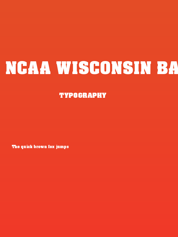 NCAA Wisconsin Badger Bold Poster