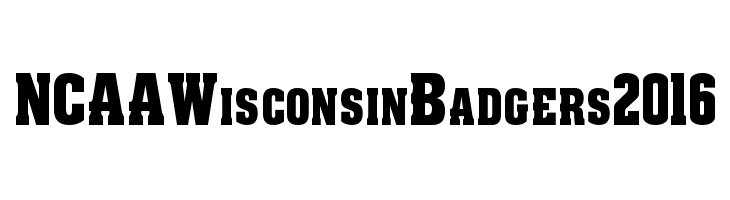 NCAA Wisconsin Badgers 2016 Font