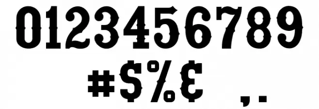 NCAA Wyoming Cowboys Font OTHER CHARS