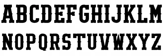 NCAA Wyoming Cowboys Шрифта ВЕРХНИЙ