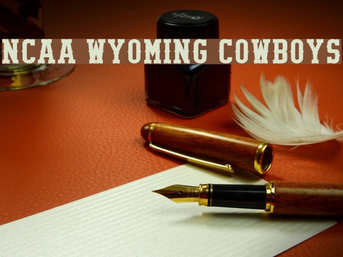 NCAA Wyoming Cowboys Font examples